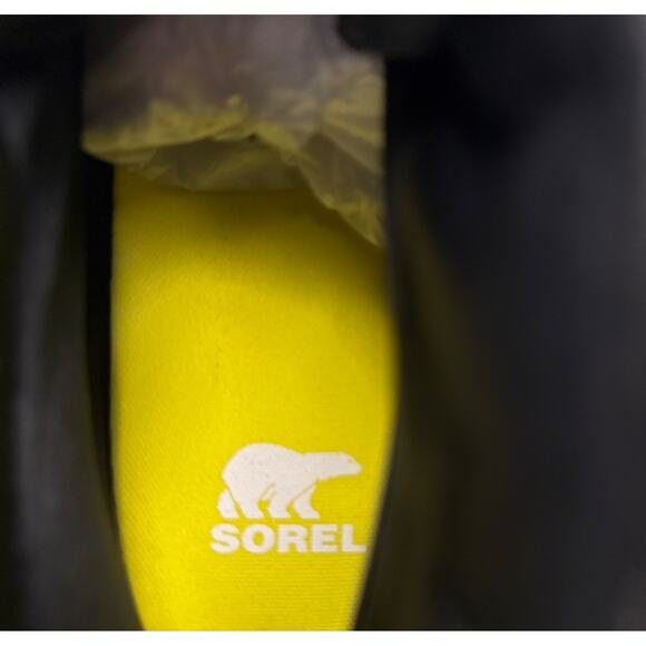 Sorel Sneaker Boot Mid Kinetic Breakthru Venture Mid Womens 8.5 WP Black Yellow - Picture 10 of 11